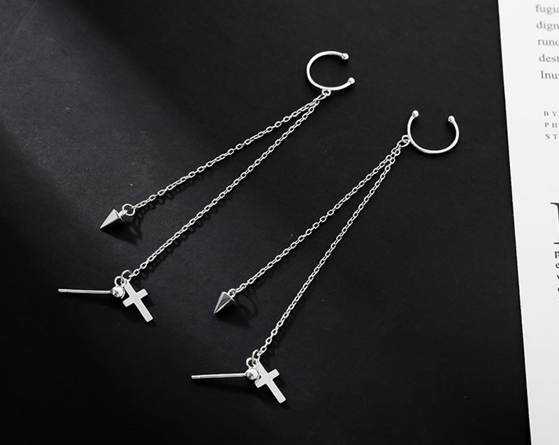 Single cross earring