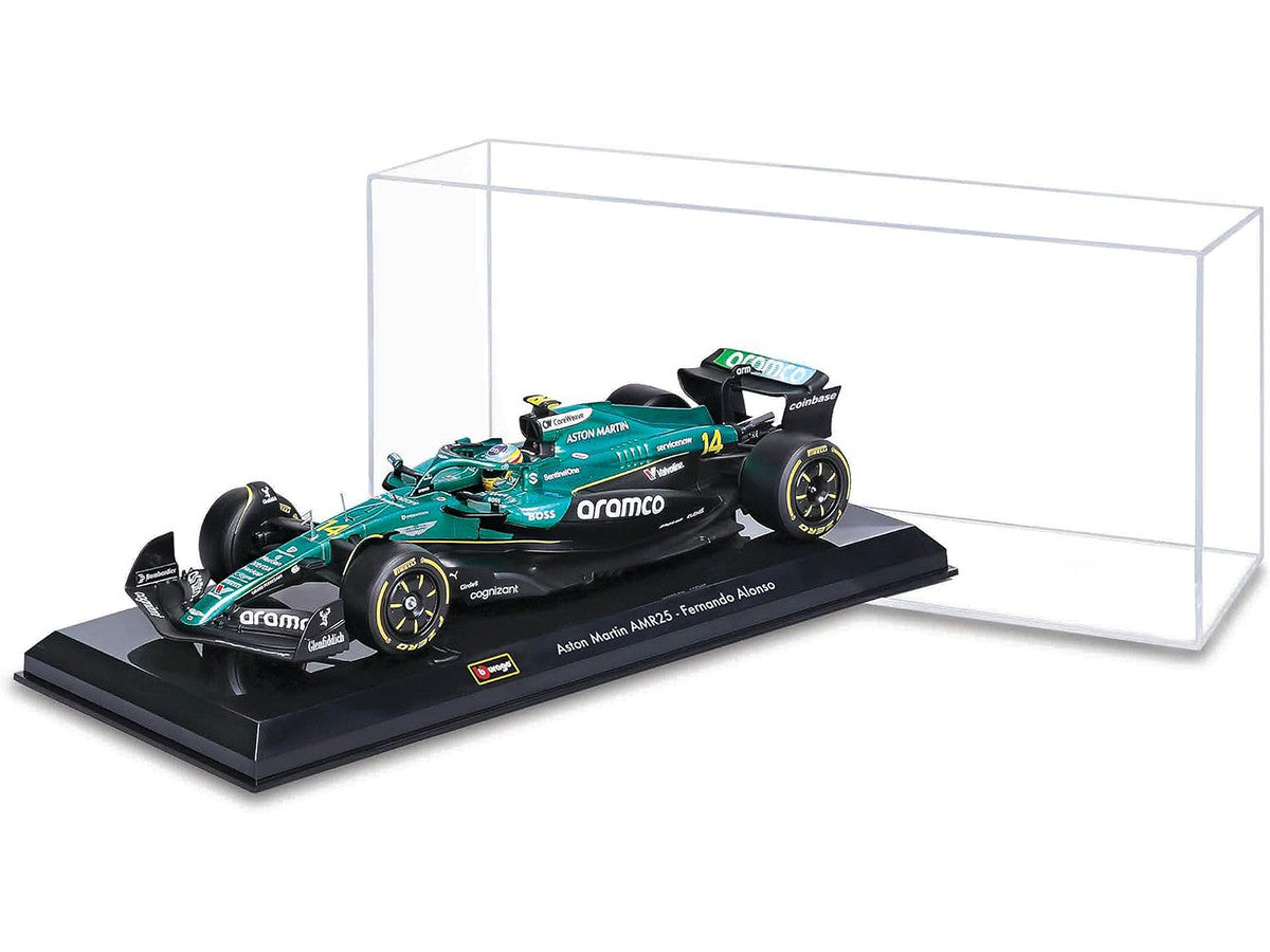 Aston Martin AMR25 #14 Fernando Alonso "Aramco" Formula One F1 "World Championship" (2025) 1/24 Diecast Model Car by Bburago LuxuryLifeWay Online Store