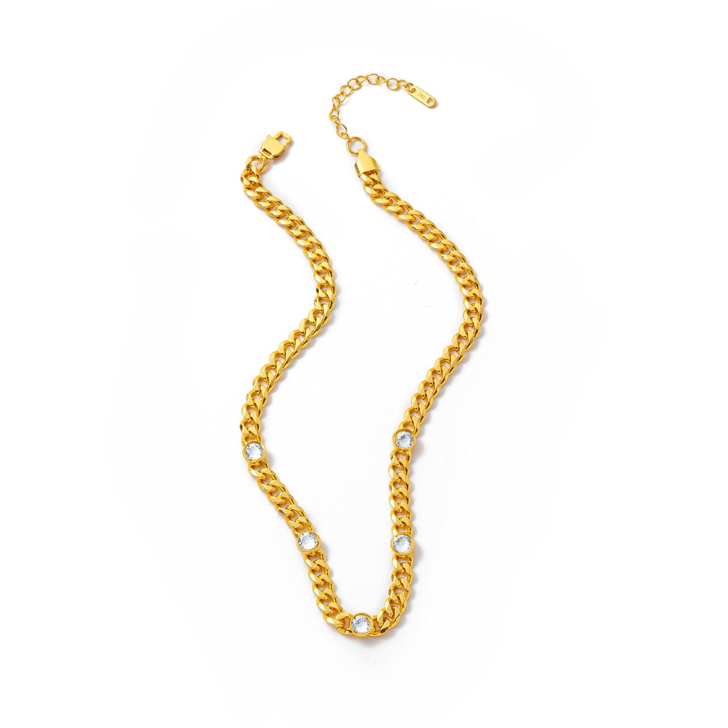 Electroplating Gold Hip-hop Titanium Steel Bracelet Necklace Color Protection LadyShow.Store