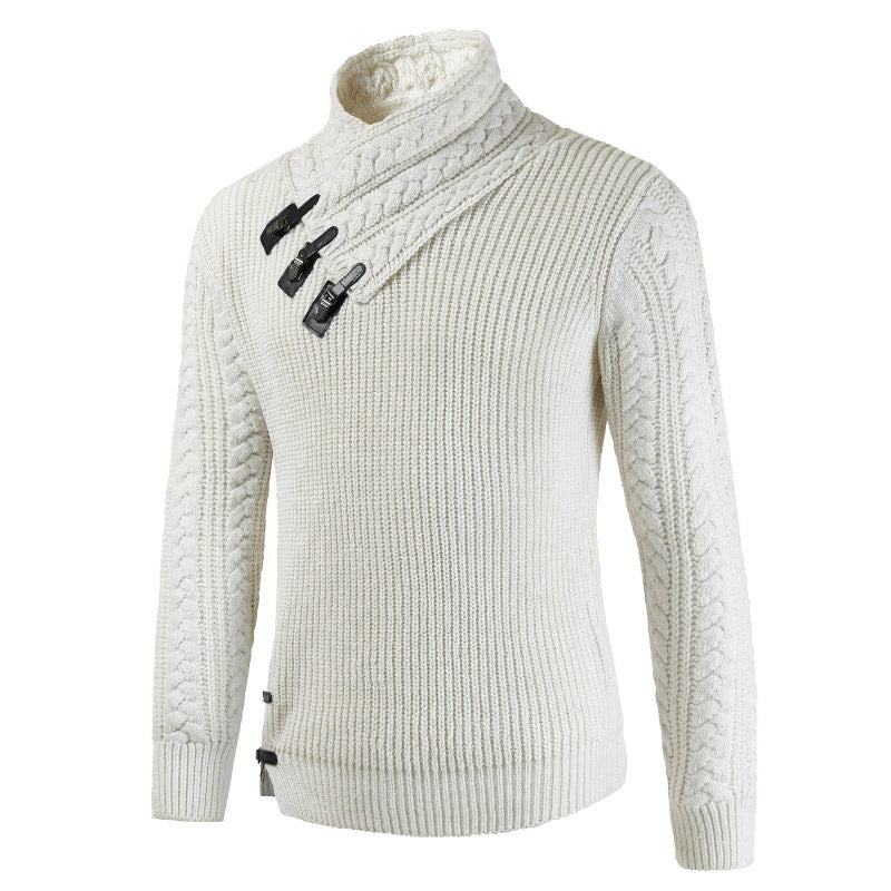 Men's Scalp Button Irregular Long Sleeve T-Shirt LadyShow.Store