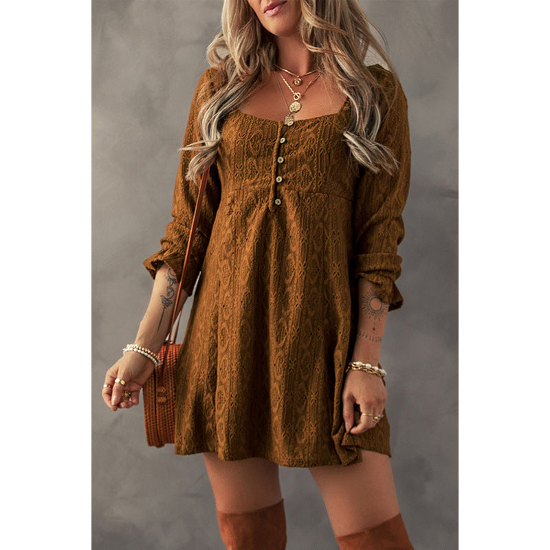 Fashion Loose Ruffled Sleeves Dress Women NorixaFashion.com