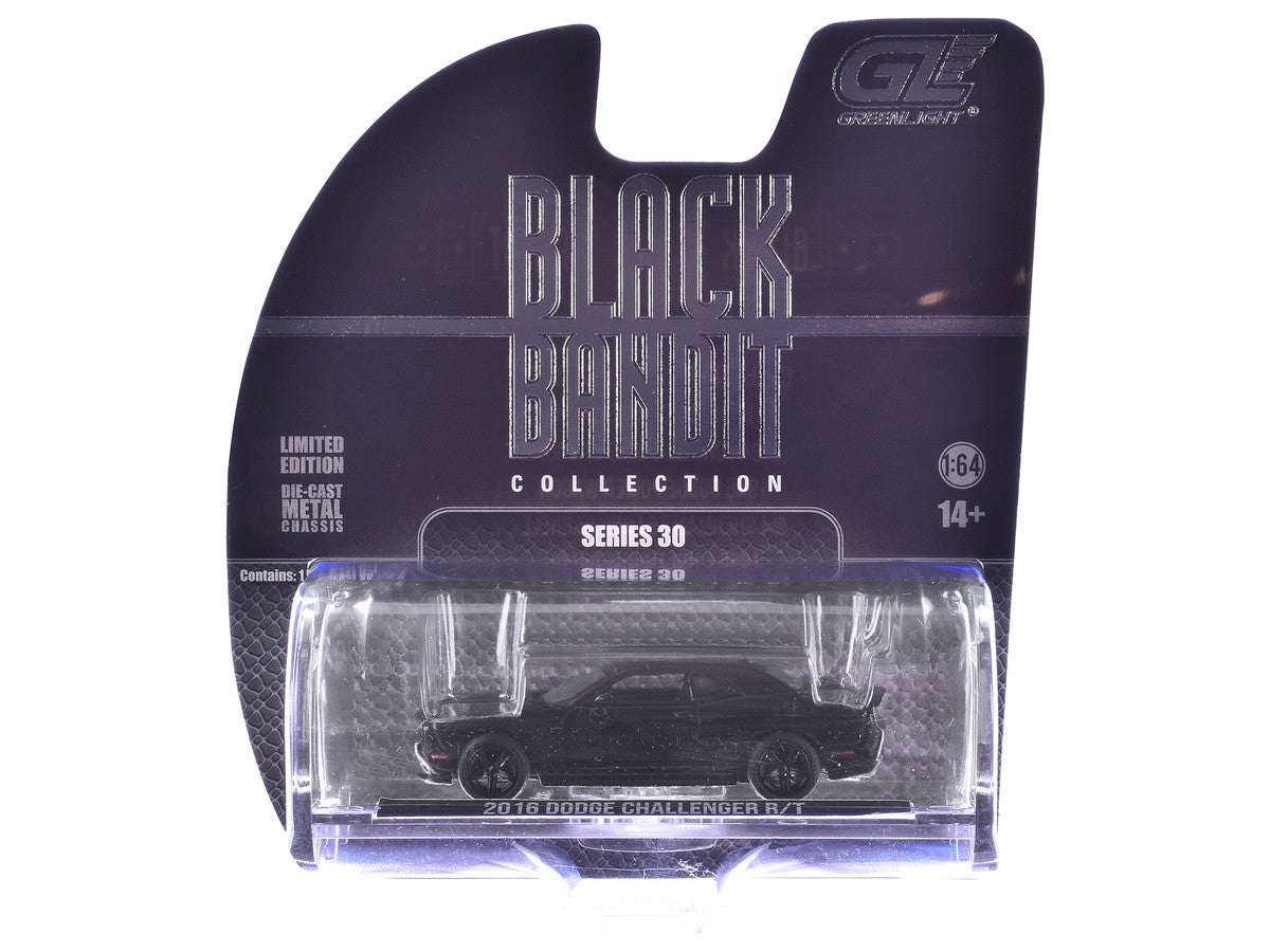 2016 Dodge Challenger R/T Hemi Black "Black Bandit" Series 30 1/64 Diecast Model Car by Greenlight LuxuryLifeWay Online Store