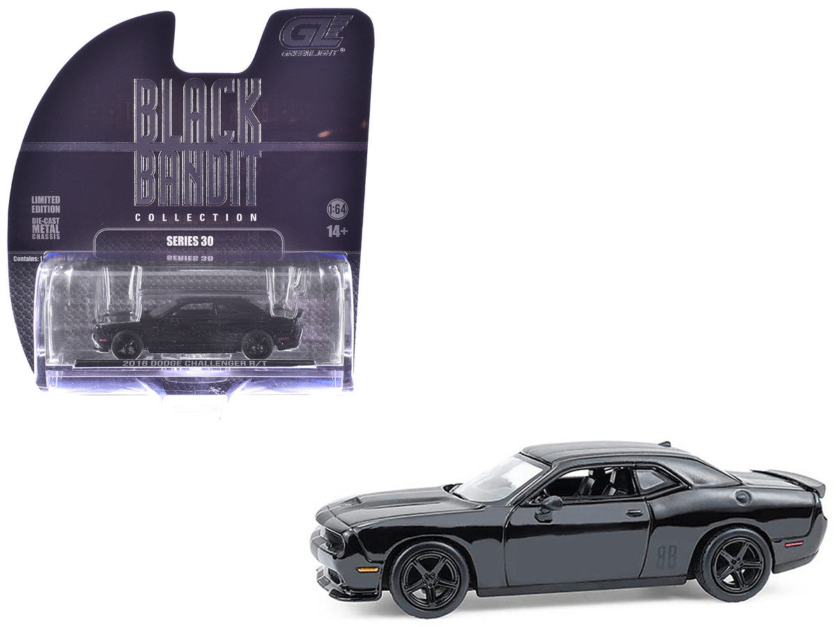 2016 Dodge Challenger R/T Hemi Black "Black Bandit" Series 30 1/64 Diecast Model Car by Greenlight LuxuryLifeWay Online Store
