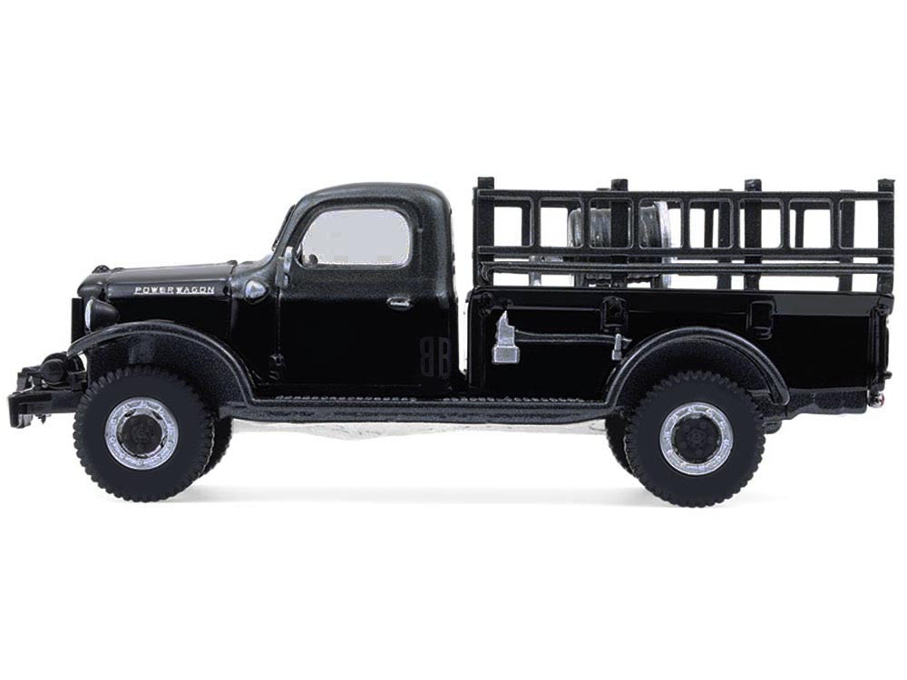 1946 Dodge Power Wagon Fire Truck Black "Black Bandit" Series 30 1/64 Diecast Model Car by Greenlight LuxuryLifeWay Online Store
