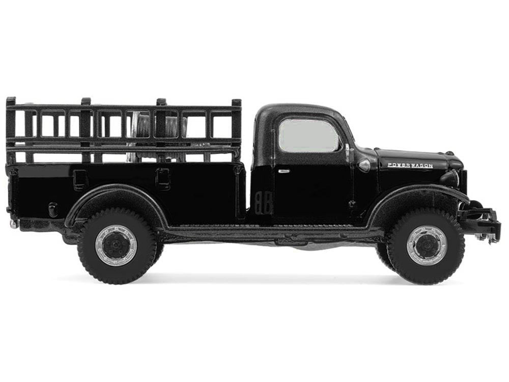 1946 Dodge Power Wagon Fire Truck Black "Black Bandit" Series 30 1/64 Diecast Model Car by Greenlight LuxuryLifeWay Online Store