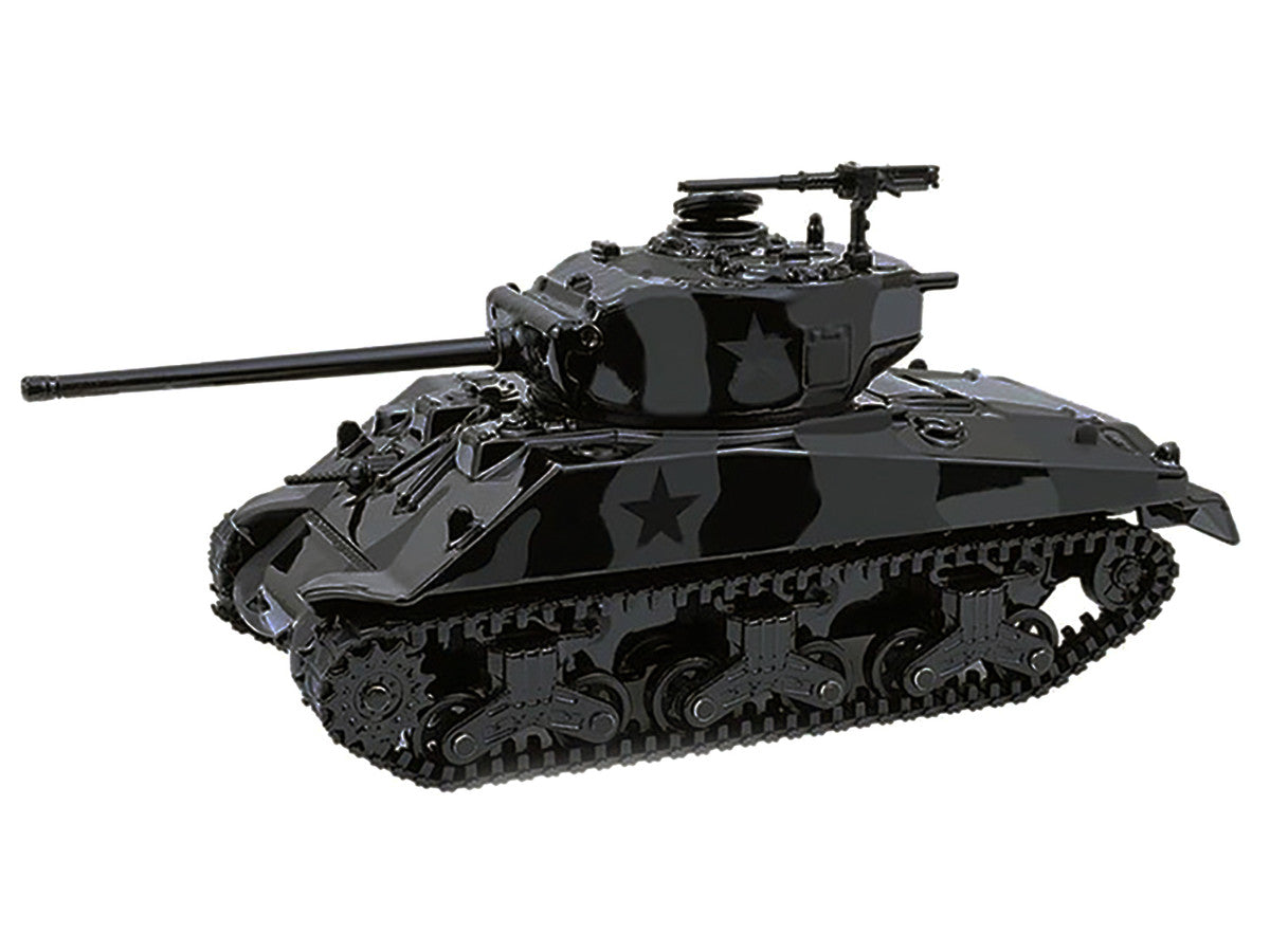 M4 Sherman 76 Long Barrell Tank Black Camouflage "Black Bandit" Series 30 1/64 Diecast Model Car by Greenlight LuxuryLifeWay Online Store