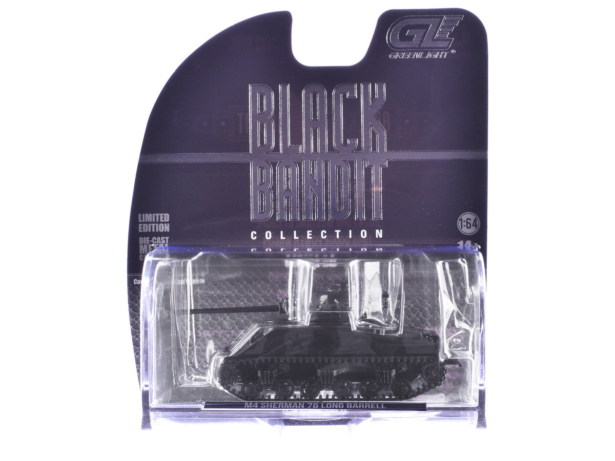 M4 Sherman 76 Long Barrell Tank Black Camouflage "Black Bandit" Series 30 1/64 Diecast Model Car by Greenlight LuxuryLifeWay Online Store