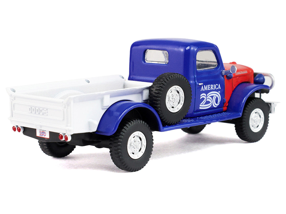 1946 Dodge Power Wagon Pickup Truck Red White and Blue "America 250 Edition" "Anniversary Collection" Series 18 1/64 Diecast Model Car by Greenlight LuxuryLifeWay Online Store