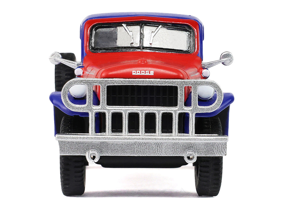 1946 Dodge Power Wagon Pickup Truck Red White and Blue "America 250 Edition" "Anniversary Collection" Series 18 1/64 Diecast Model Car by Greenlight LuxuryLifeWay Online Store