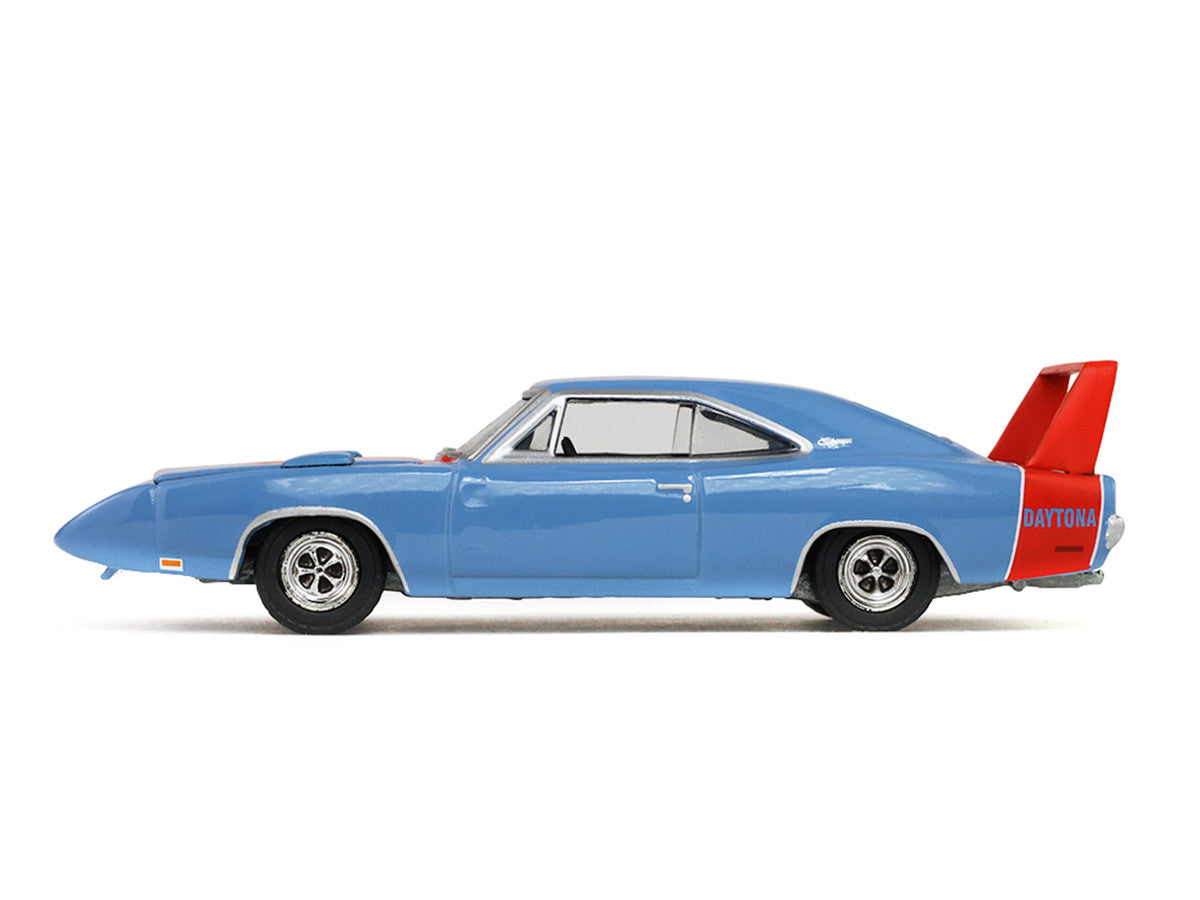 1969 Dodge Charger Daytona Blue with Red Stripes "America 250 Edition" "Anniversary Collection" Series 18 1/64 Diecast Model Car by Greenlight LuxuryLifeWay Online Store