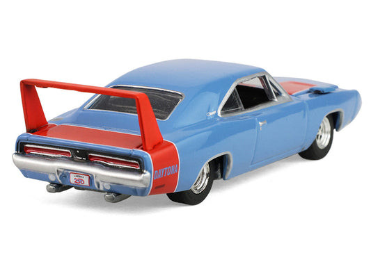 1969 Dodge Charger Daytona Blue with Red Stripes "America 250 Edition" "Anniversary Collection" Series 18 1/64 Diecast Model Car by Greenlight LuxuryLifeWay Online Store