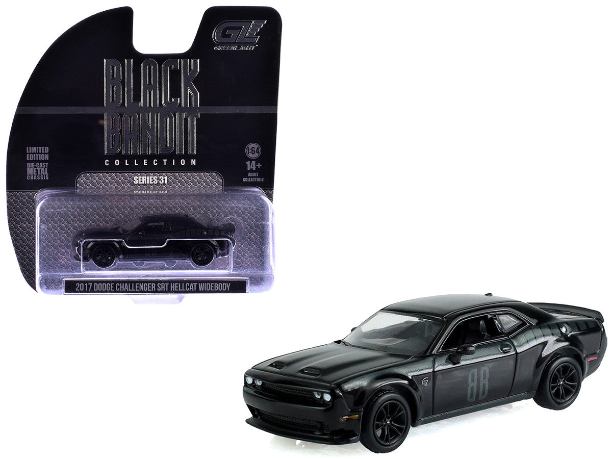 2017 Dodge Challenger SRT Hellcat Widebody Black "Black Bandit" Series 31 1/64 Diecast Model Car by Greenlight LuxuryLifeWay Online Store