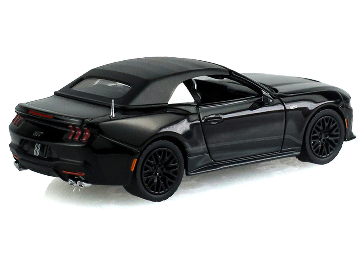 2024 Ford Mustang GT Convertible Black "Black Bandit" Series 31 1/64 Diecast Model Car by Greenlight LuxuryLifeWay Online Store