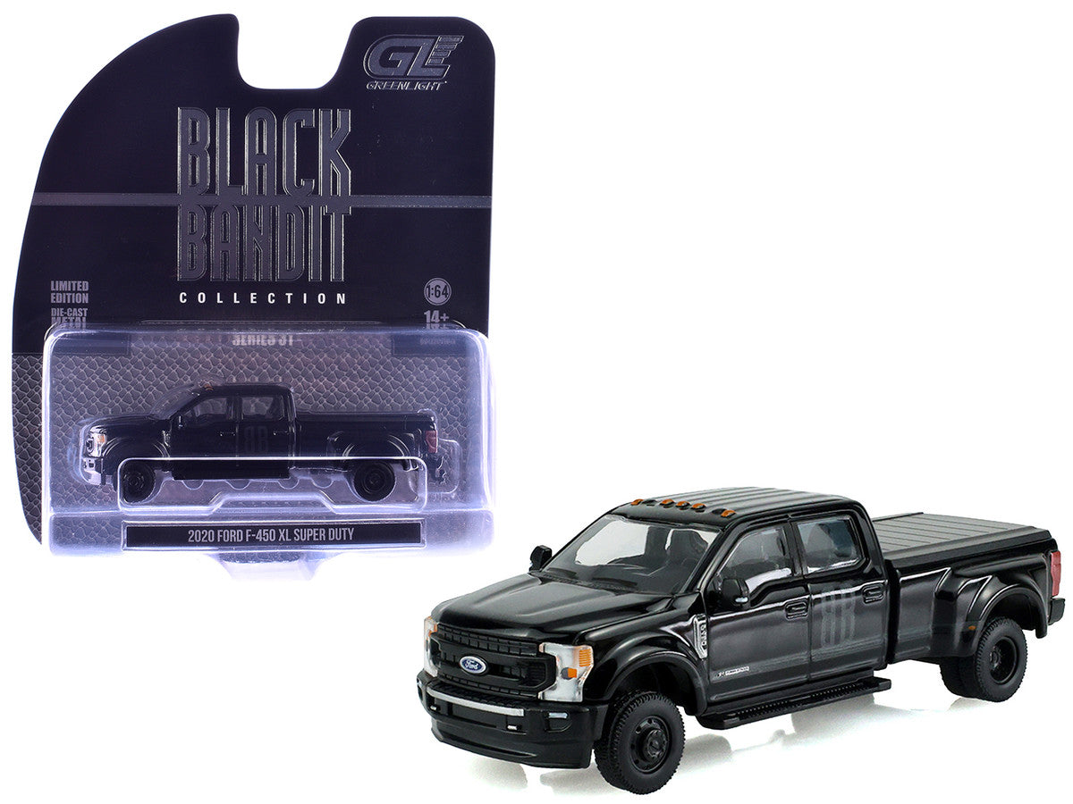 2020 Ford F-450 XL Super Duty Pickup Truck Black "Black Bandit" Series 31 1/64 Diecast Model Car by Greenlight LuxuryLifeWay Online Store
