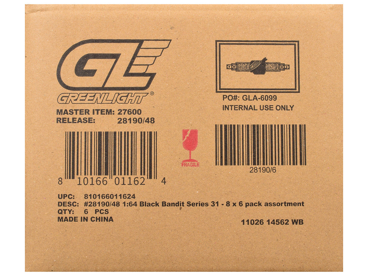 "Black Bandit" Series 31 6 piece Set 1/64 Diecast Model Cars by Greenlight LuxuryLifeWay Online Store