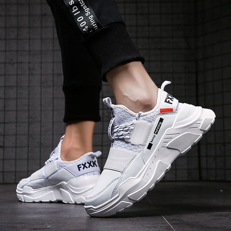 spring new sports shoes low to help men's shoes explosions casual sports breathable running shoes thick with thick men's shoes Best YouTube Store