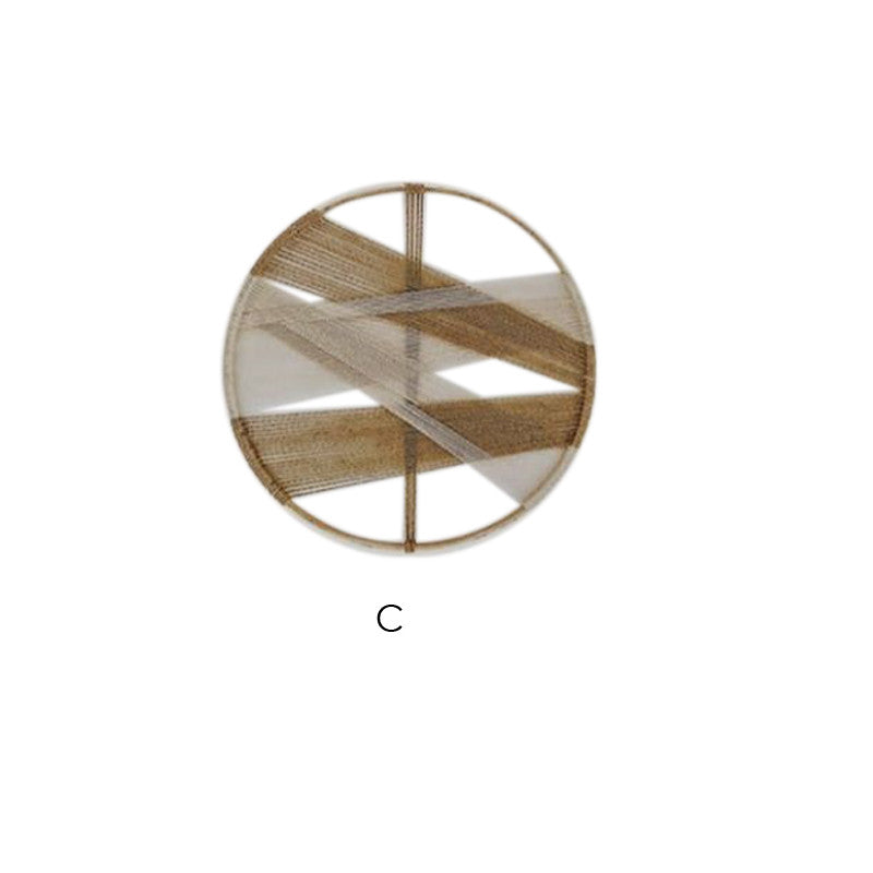 Modern Cotton Linen Woven Round Wall Decor Tapestry PearlNestDecor.com