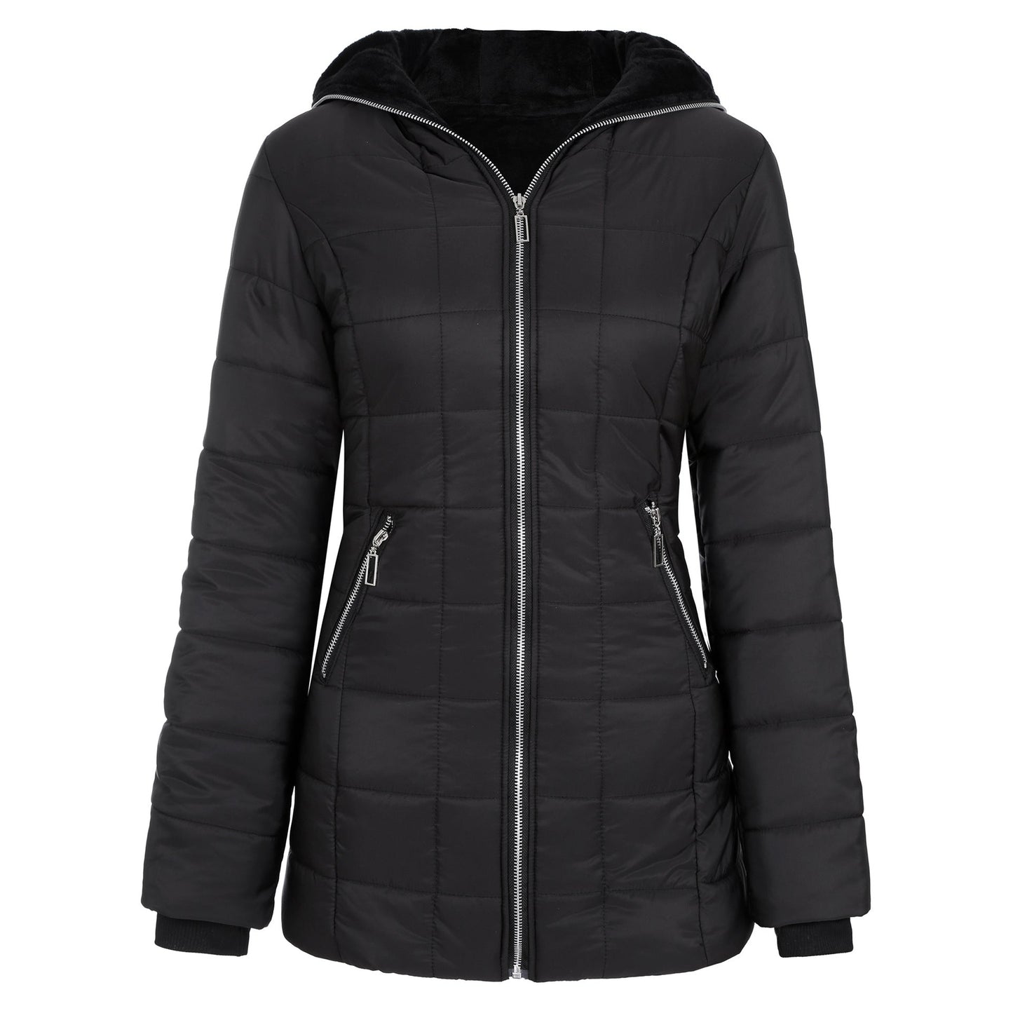 Hooded long-sleeved warm and velvet cotton jacket LuxuryLifeWay Online Store