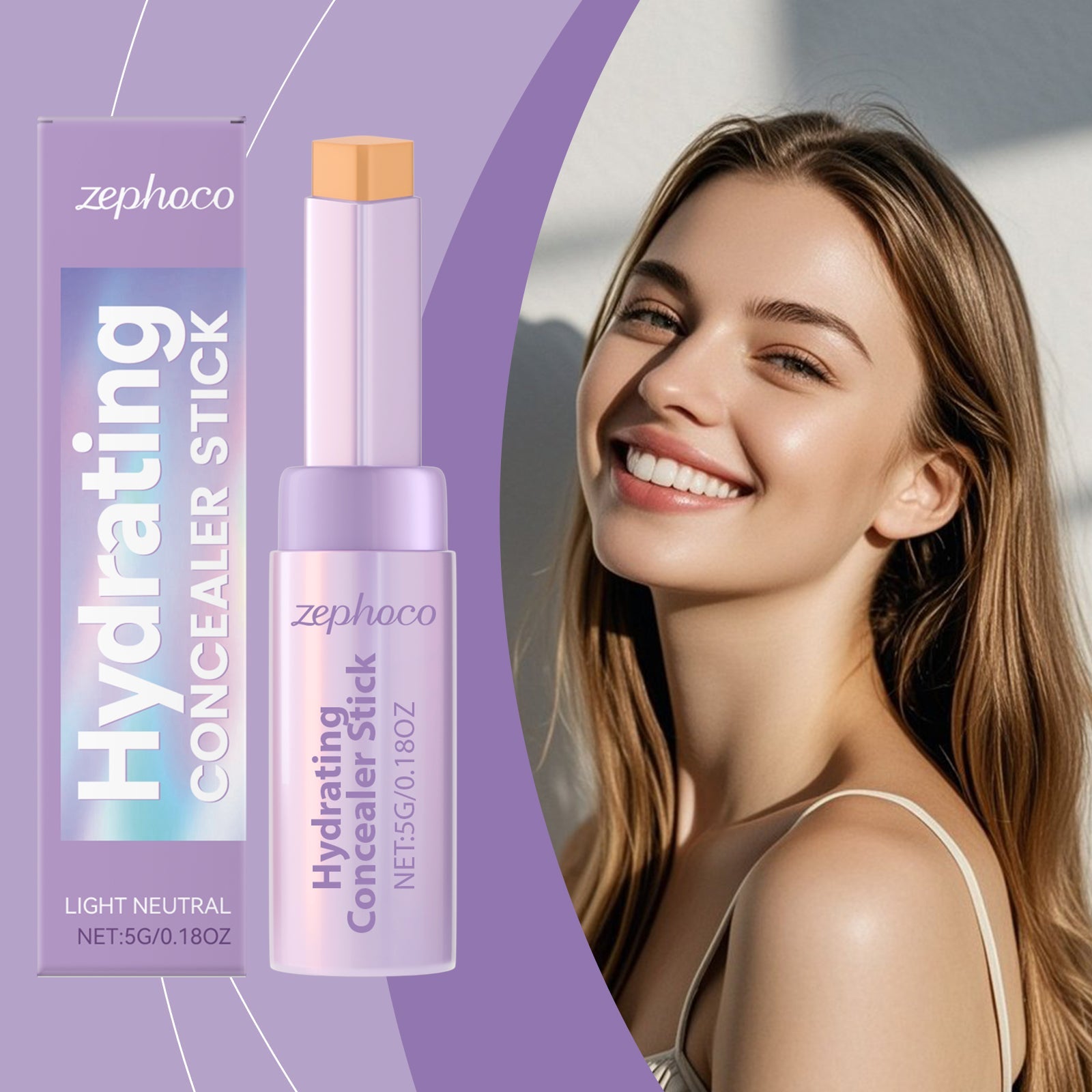 Contouring And Concealer Stick Natural Shade Tri Light Beauty