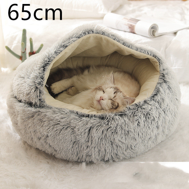 2-in-1 Plush Pet Bed Pets Fashion