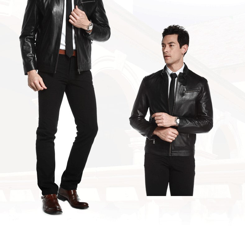 Men's leather leather jacket Best YouTube Store
