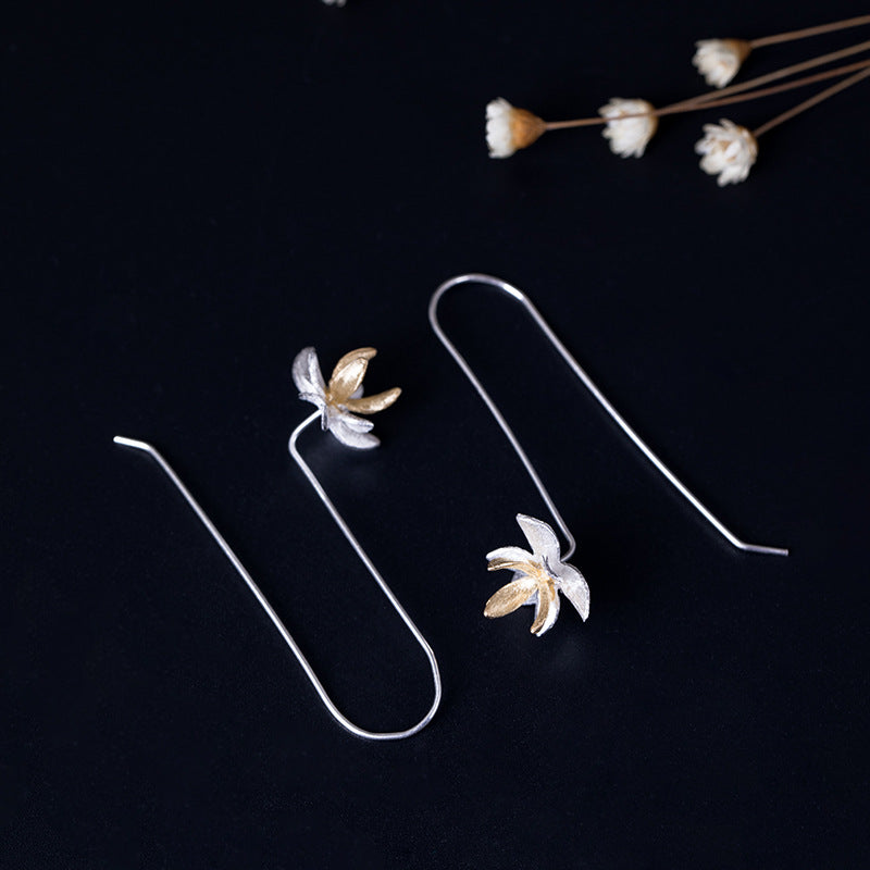 Chinese style s925 flower earrings LadyShow.Store