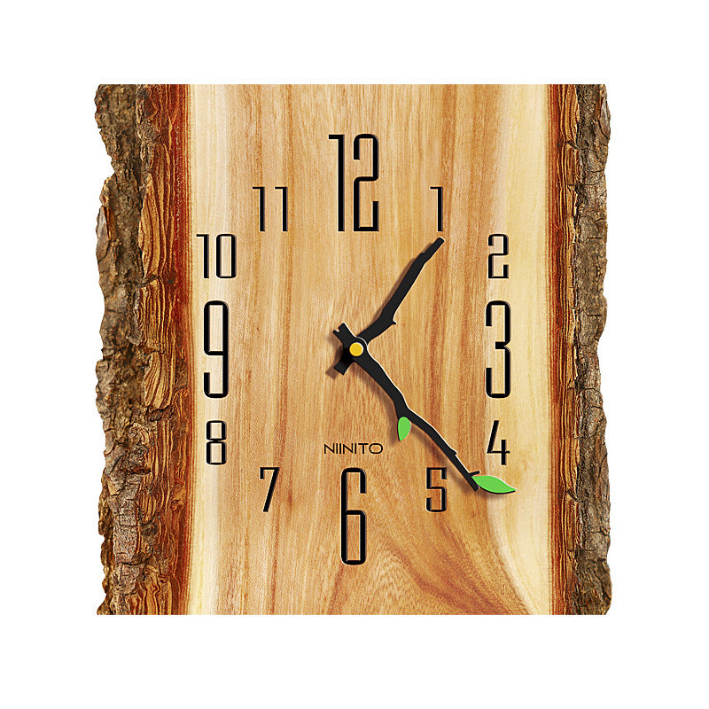Nordic Simple and Creative Tree Pattern Wall Clock PearlNestDecor.com