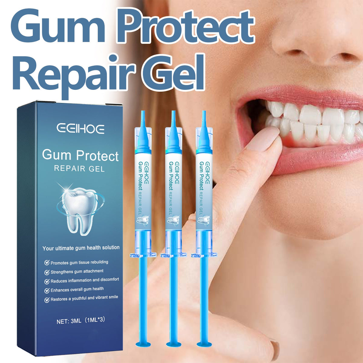 Tooth Soothing Gel 3 Pieces Per Pack Tri Light Beauty