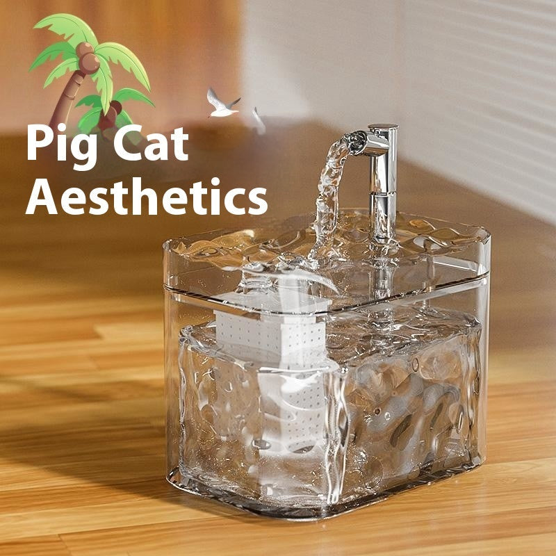 Cat Water Fountain Automatic Circulation Flow Water Fountain Kitten Drinking Water Apparatus Pets Fashion