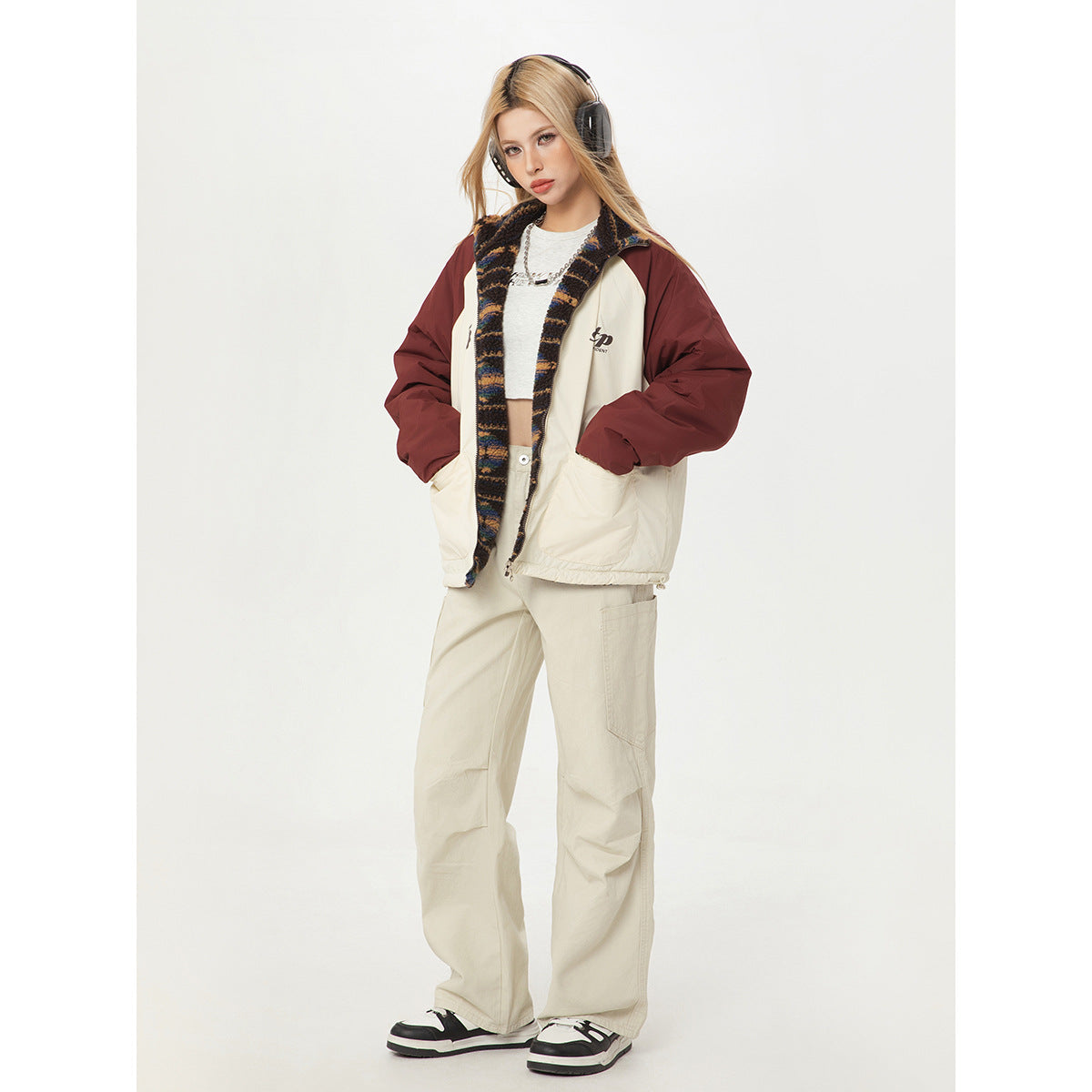 Retro Double-sided Wear Loose Couple Winter Cotton Dress Same Lamb Wool Coat Best YouTube Store