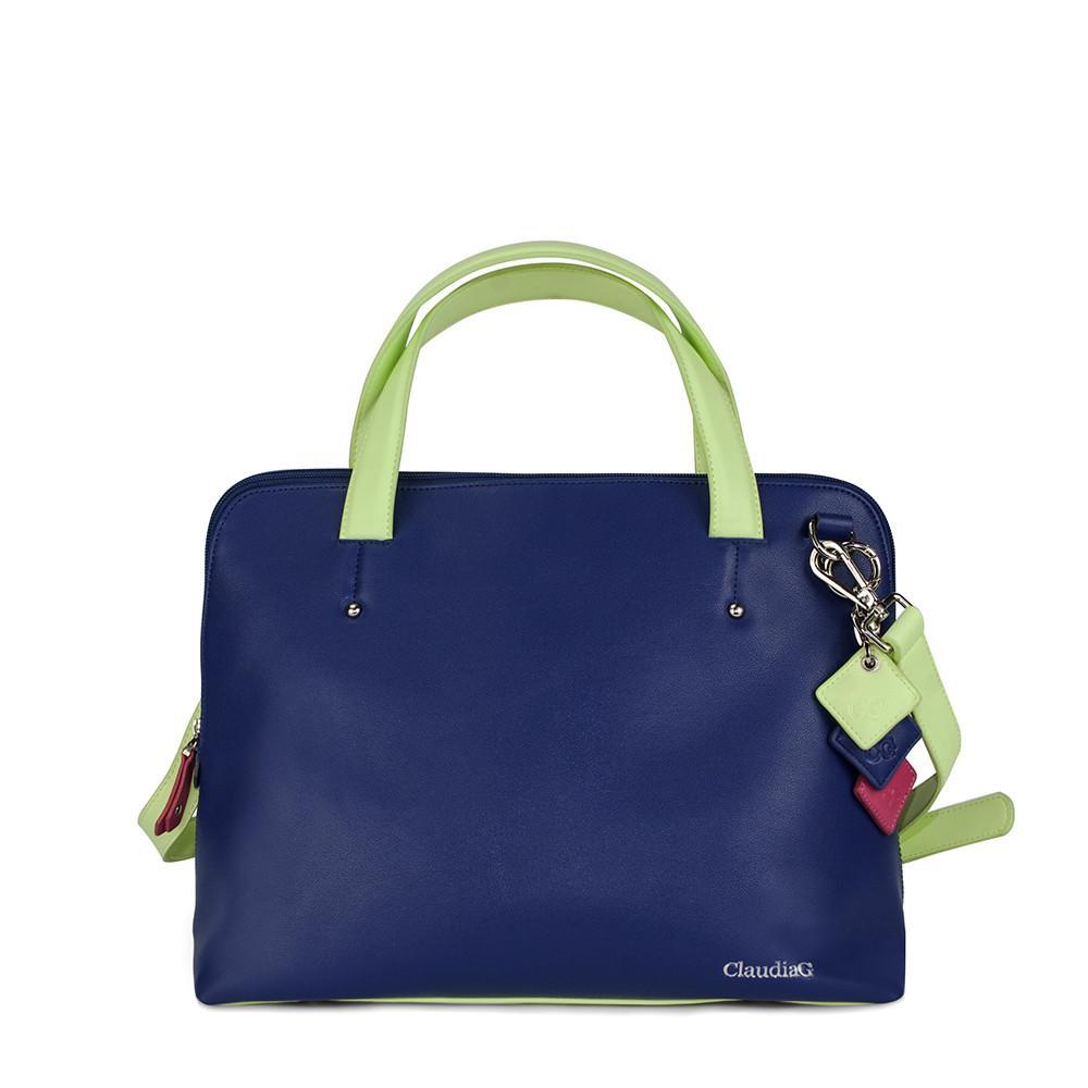 Elisa Leather Handbag -Sapphire LadyShow.Store