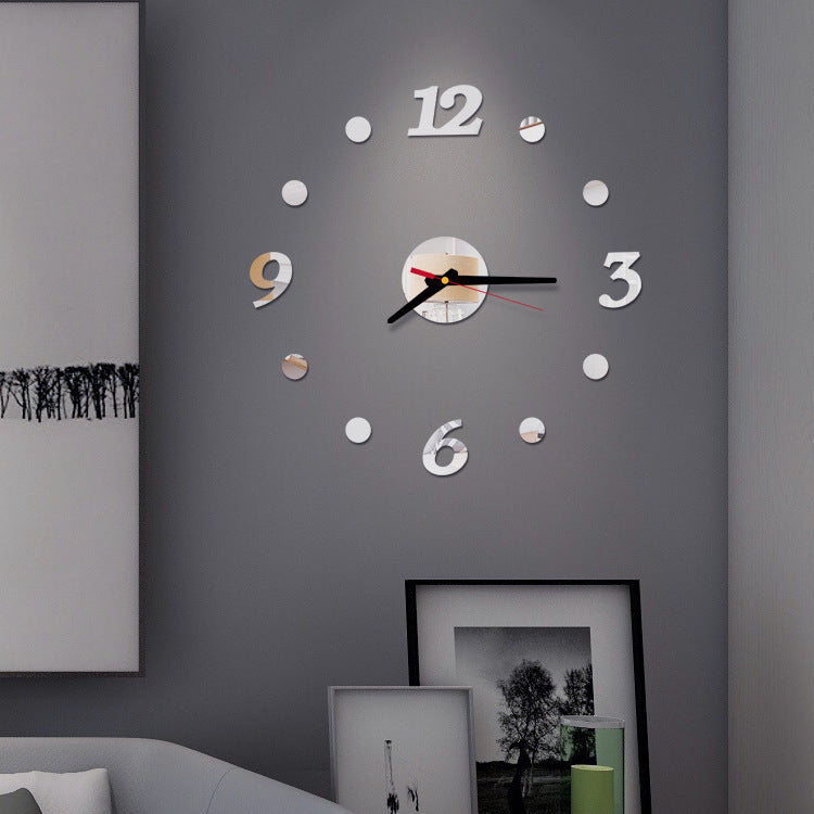 Creative Acrylic Silent Mirror Decorative Wall Clock PearlNestDecor.com