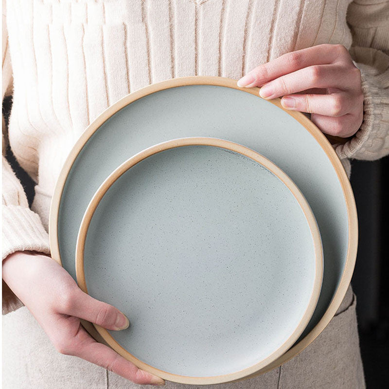 Pure color matte ceramic plate LadyShow.Store