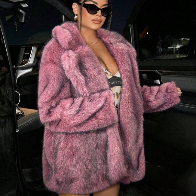 Leisure Warm Fashion Women's Fur Coat NorixaFashion.com