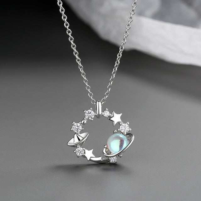 Shiny Zircon Necklace Pi-Mart