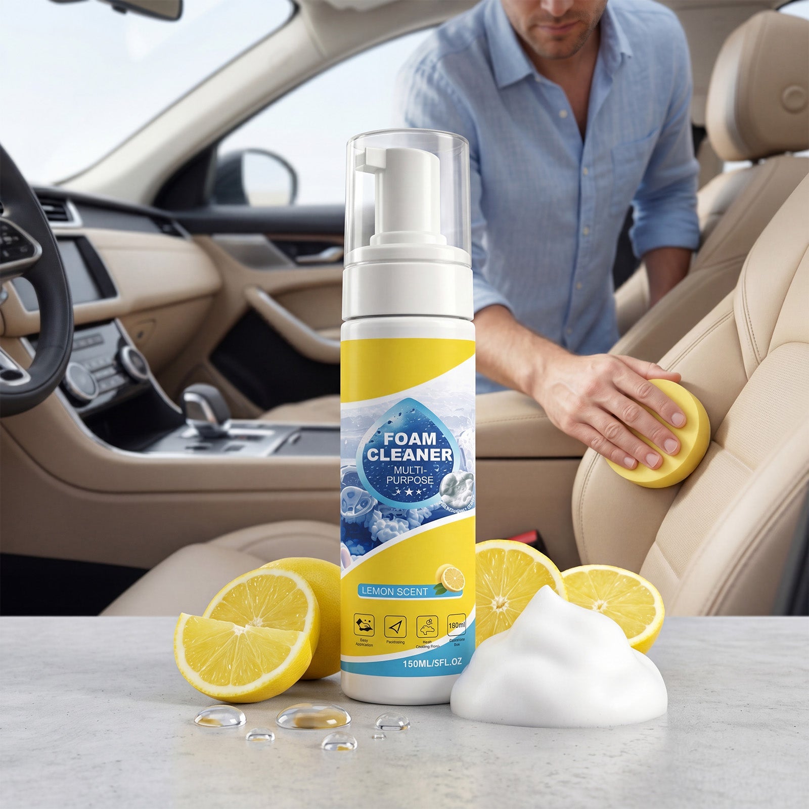 Multi-purpose Foam Cleaning Kit 150ml Tri Light Beauty