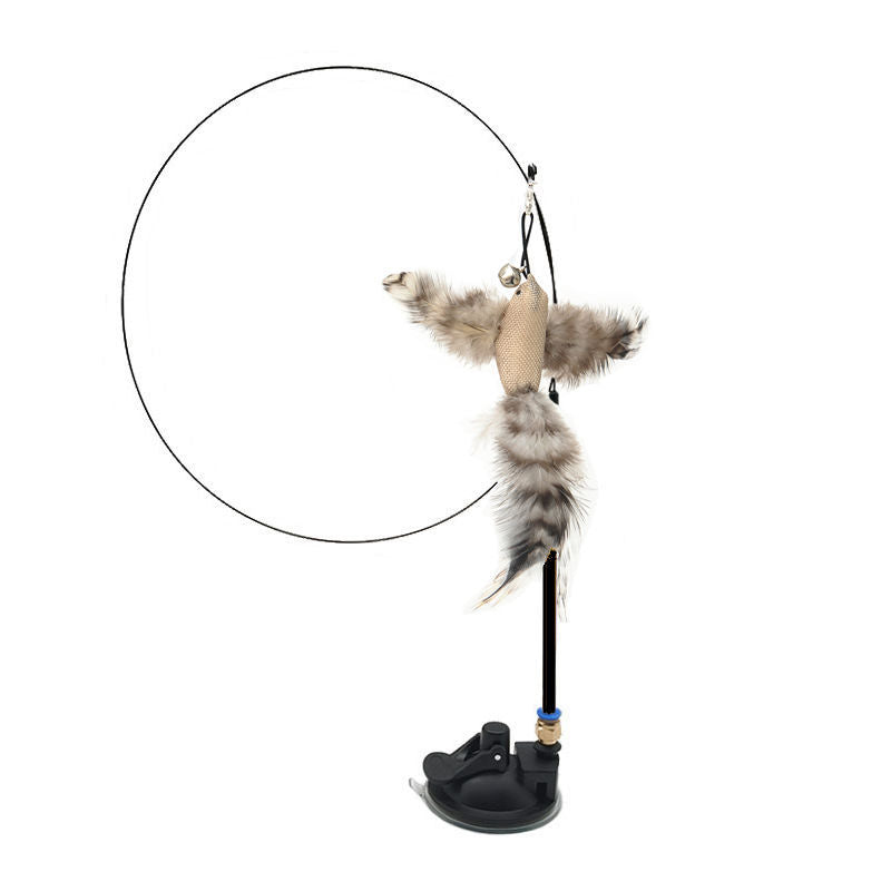 Steel Wire Feather Funny Cat Stick Long Rod Pets Fashion