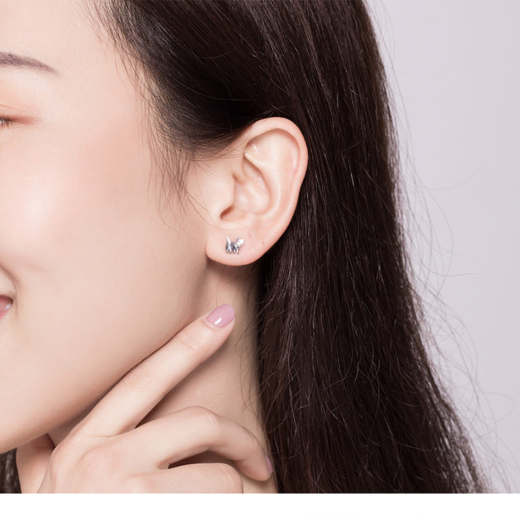 S925 cat earrings in sterling silver LadyShow.Store