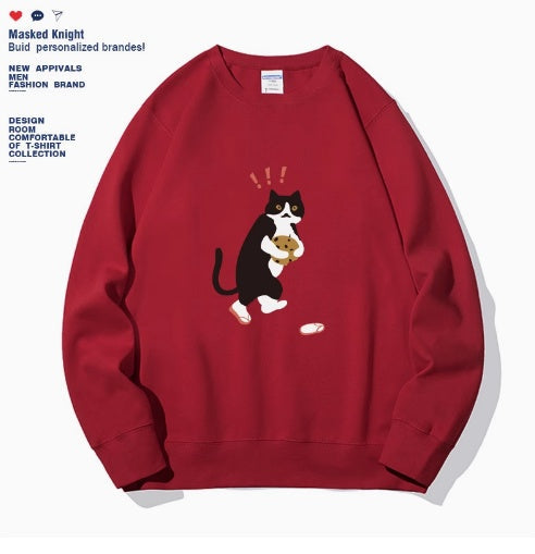Women's Fashionable Solid Color Printed Long Sleeved Sweatshirt NorixaFashion.com