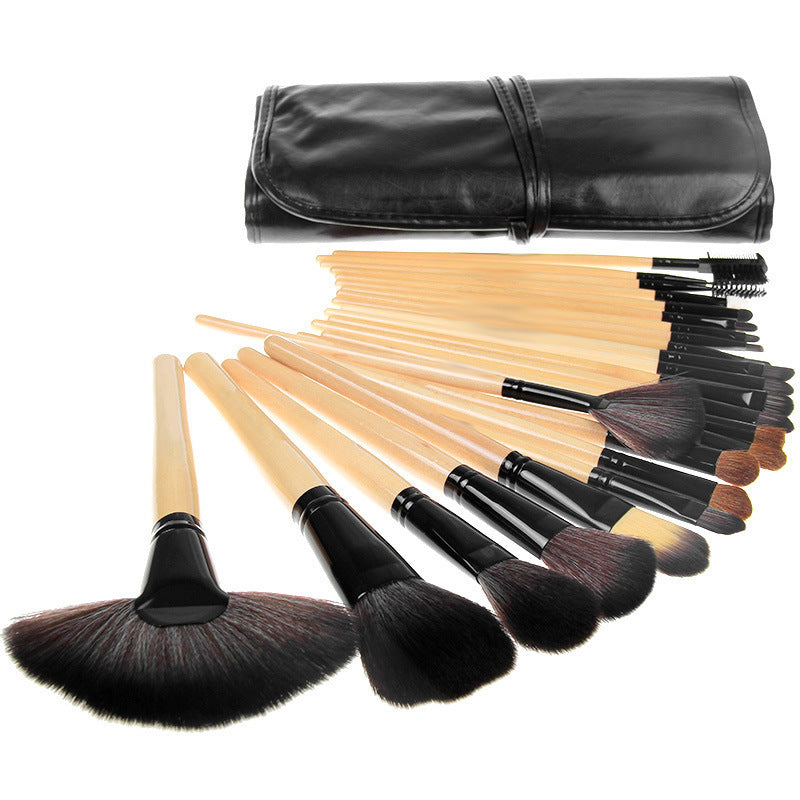 Wooden Handle Makeup Brush Beauty Tool Set CJD2