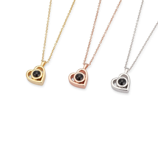 Projection s925 sterling silver necklace LadyShow.Store