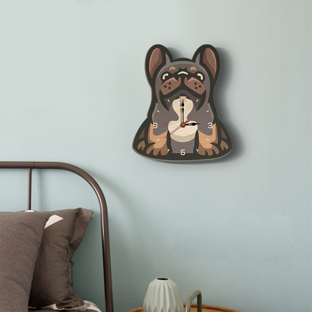 Wood creative digital printing wall clock PearlNestDecor.com