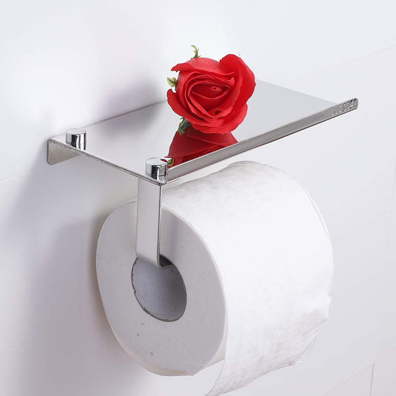 304 stainless steel phone towel rack toilet paper holder bathroom accessories creative tissue box thickening