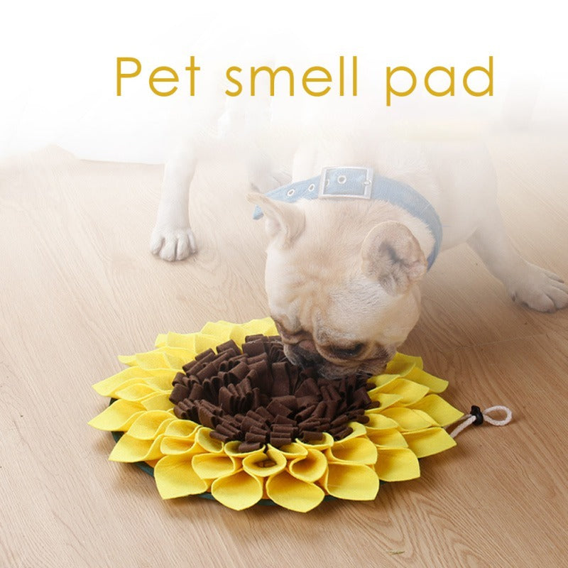Non Slip Dog Sniffing Snuffle Mat Washable Sunflower Slow Feeding Food Pet Nosework Training Treat Pets Fashion