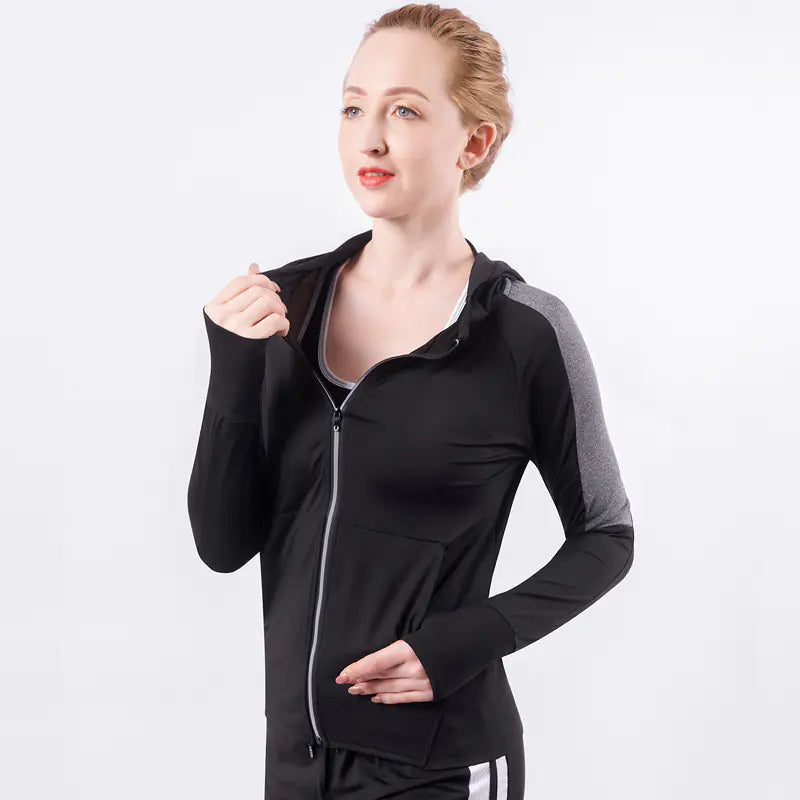 High-Stretch Quick-Dry Hooded Jacket for Women