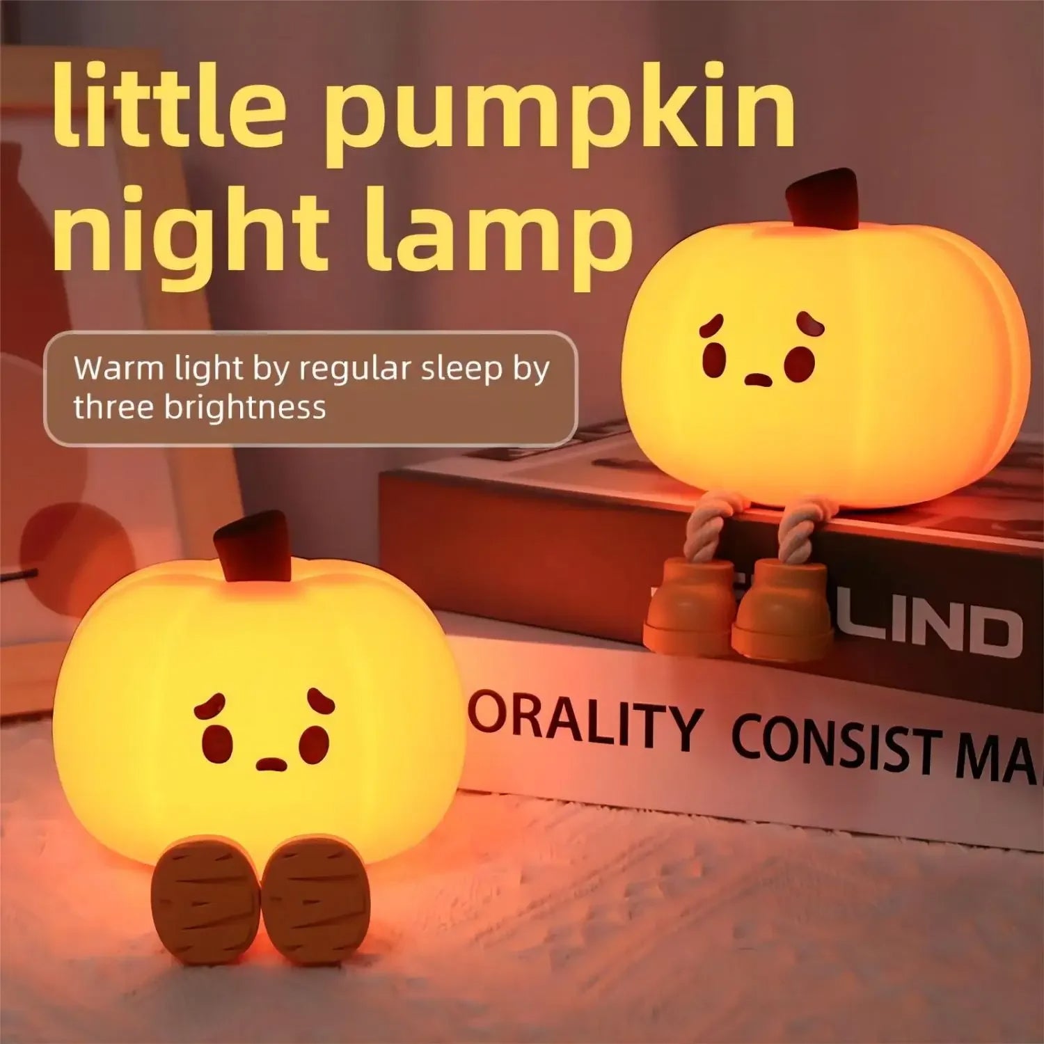 Halloween Pumpkin Lamp PearlNestDecor.com