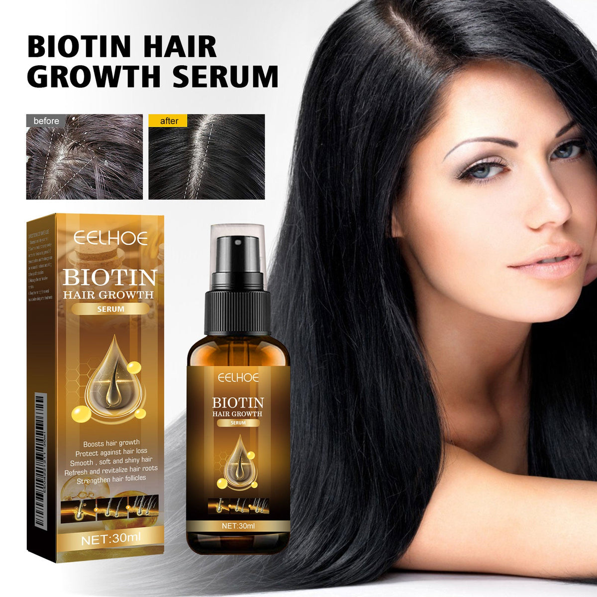Biotin Hair Spray 30ml-box Tri Light Beauty