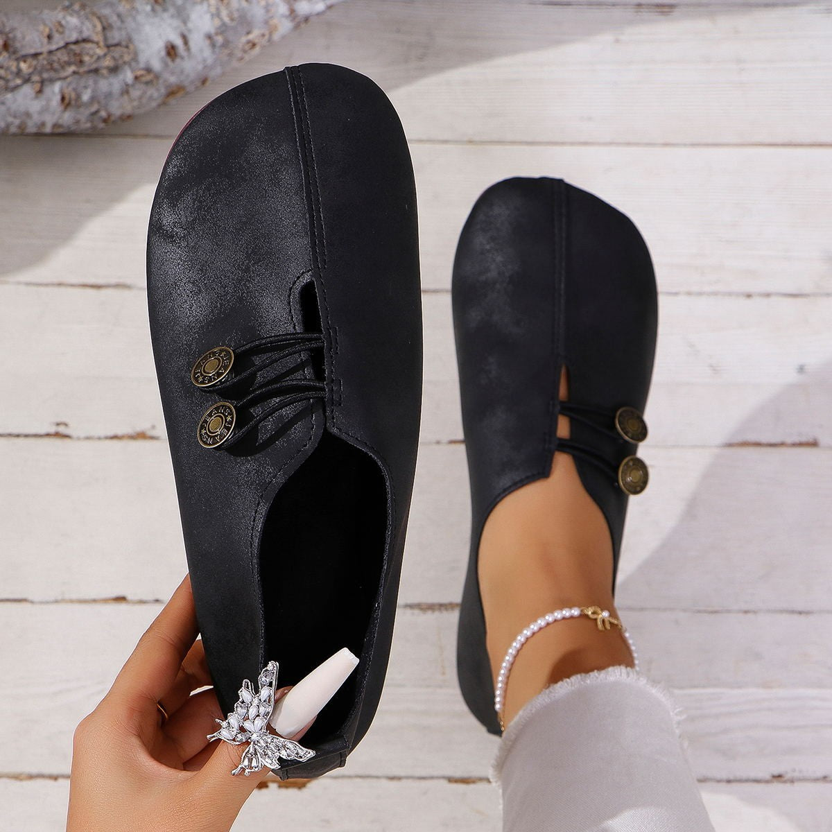 Ins Square Toe Slip-on Sandals Summer Fashion Soft Flat Shoes For Women CJD