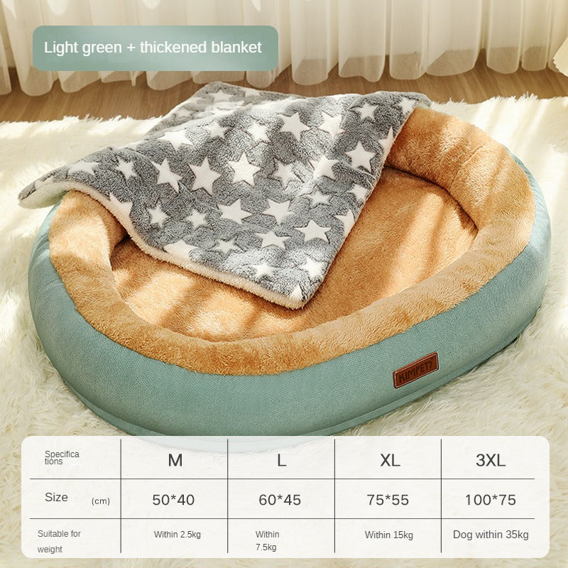 Removable And Washable Dog Bed Warm Cat Bed For Sleeping Pets Fashion