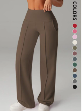High-waisted Loose-fitting Wide-leg Womens Sweatpants NorixaFashion.com